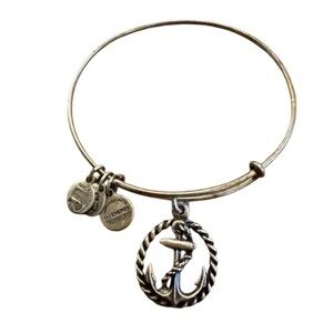 Alex and Ani Silver Anchor Charm Bracelet